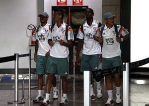 Time chegou na quarta-feira em Porto Alegre. (Foto: Nelson Perez/Fluminense F.C)