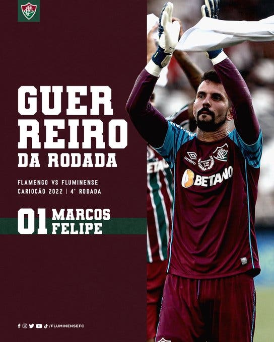 Marcos Felipe é Eleito Guerreiro Da Rodada Por Atuação Contra O Flamengo Fluminense Últimas 