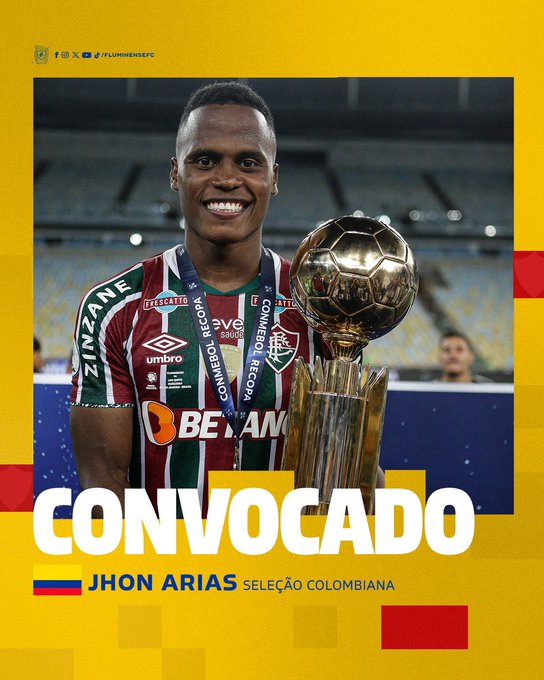 Fluminense Parabeniza Jhon Arias Por Mais Uma Convoca O Para A Sele O