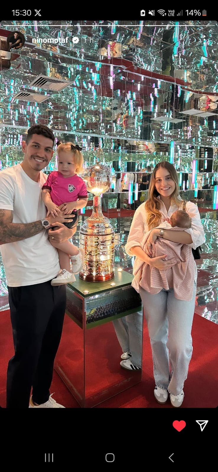 Ídolo em casa! Nino visita o novo museu do Fluminense pela primeira vez com  esposa e filhos - Fluminense: Últimas notícias, vídeos, onde assistir e  próximos jogos