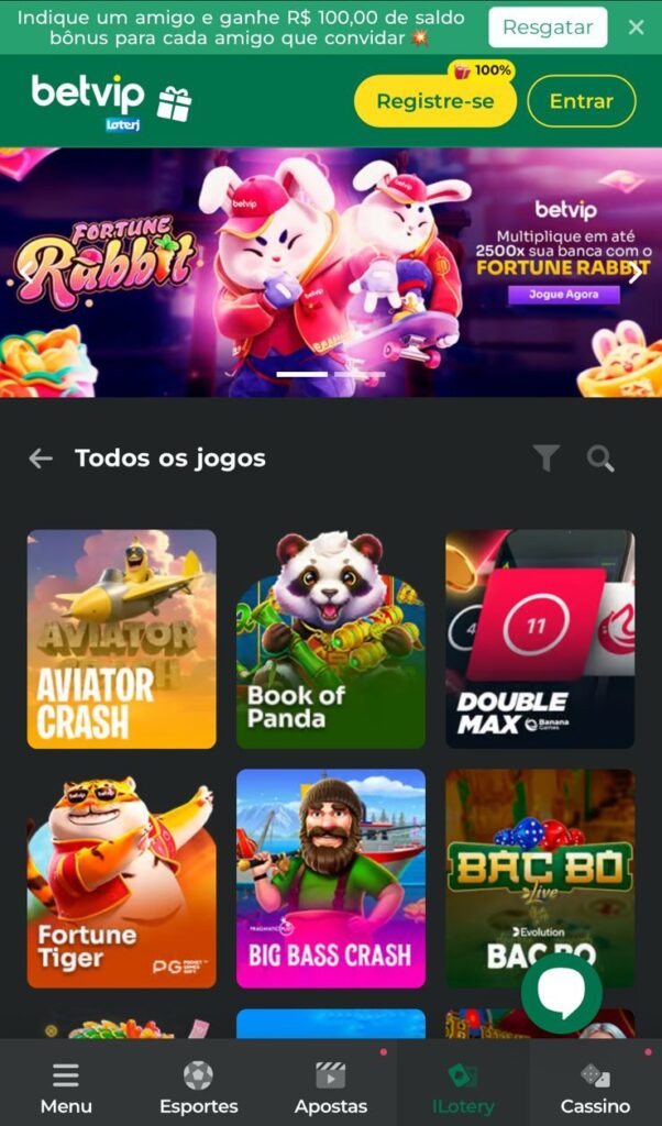 Veja como funciona a categoria de cassino da Betvip app