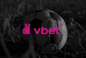 imagem com bola de futebol no fundo e o logo da vbet