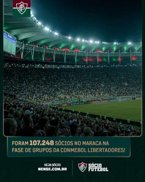 Fluminense informa quantos sócios marcaram presença no Maracanã na terça