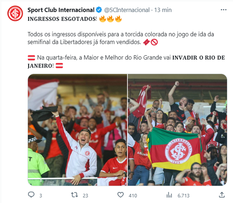 Internacional, Últimas notícias, resultados e próximos jogos