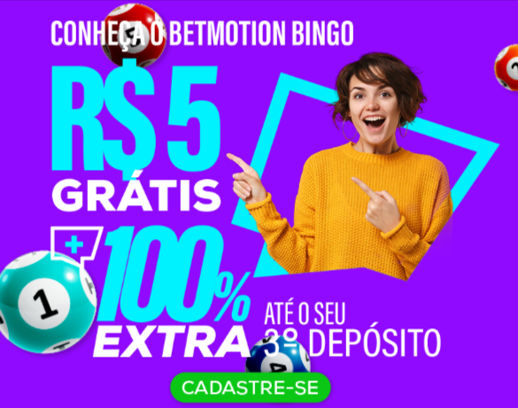 detalhe do bônus sem depósito de bingo para a betmotion