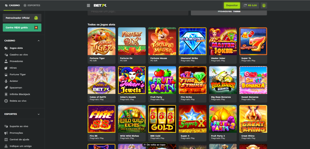 opções de slots no cassino bet7k