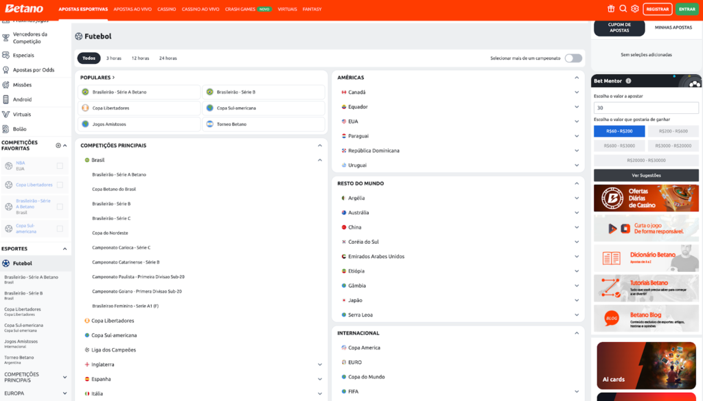 apostas em futebol Betano