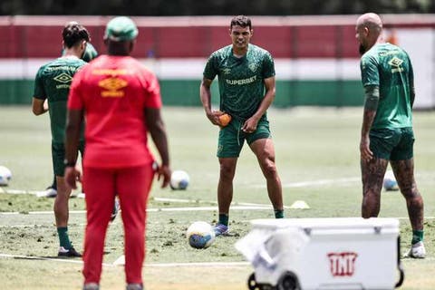 thiago silva e felipe melo treino do Fluminense